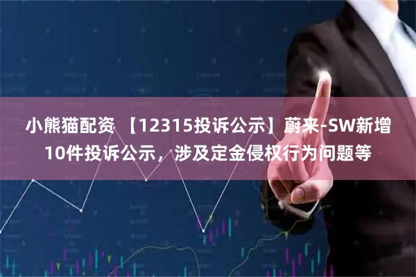 小熊猫配资 【12315投诉公示】蔚来-SW新增10件投诉公示，涉及定金侵权行为问题等